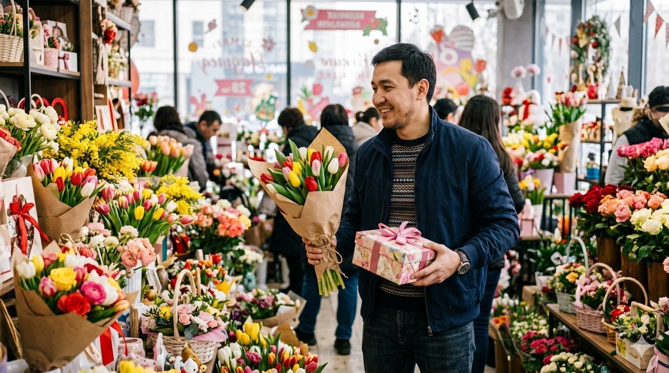 Какие подарки подготовили костанайские мужчины для своих дорогих женщин?